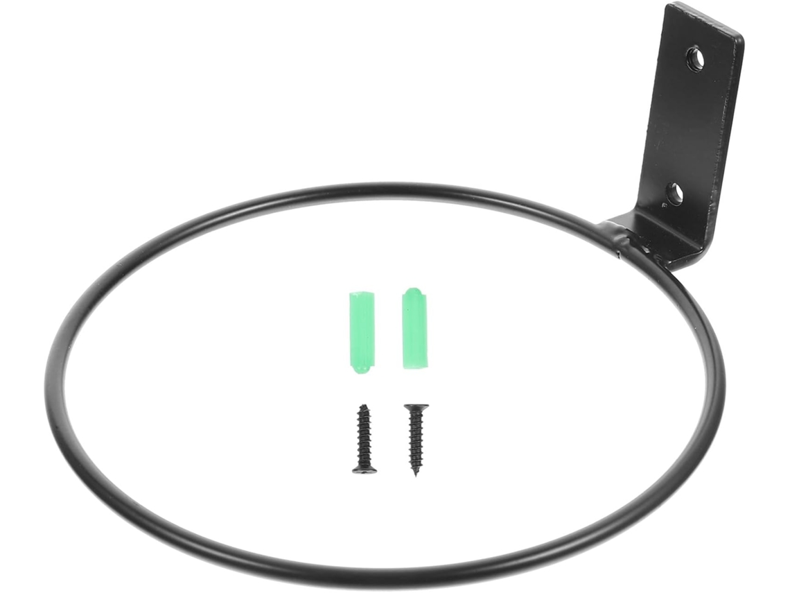 Suporte de Ferro para Bonsai Suspenso na Cor Preta, Anel de Parede para Plantas com Design Prático e Fácil de Usar para CHABERLU