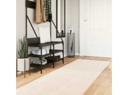Vidaxl Tapete De Pile Médio, Macio E Lavável Huarte Bege 80 X 300 Cm