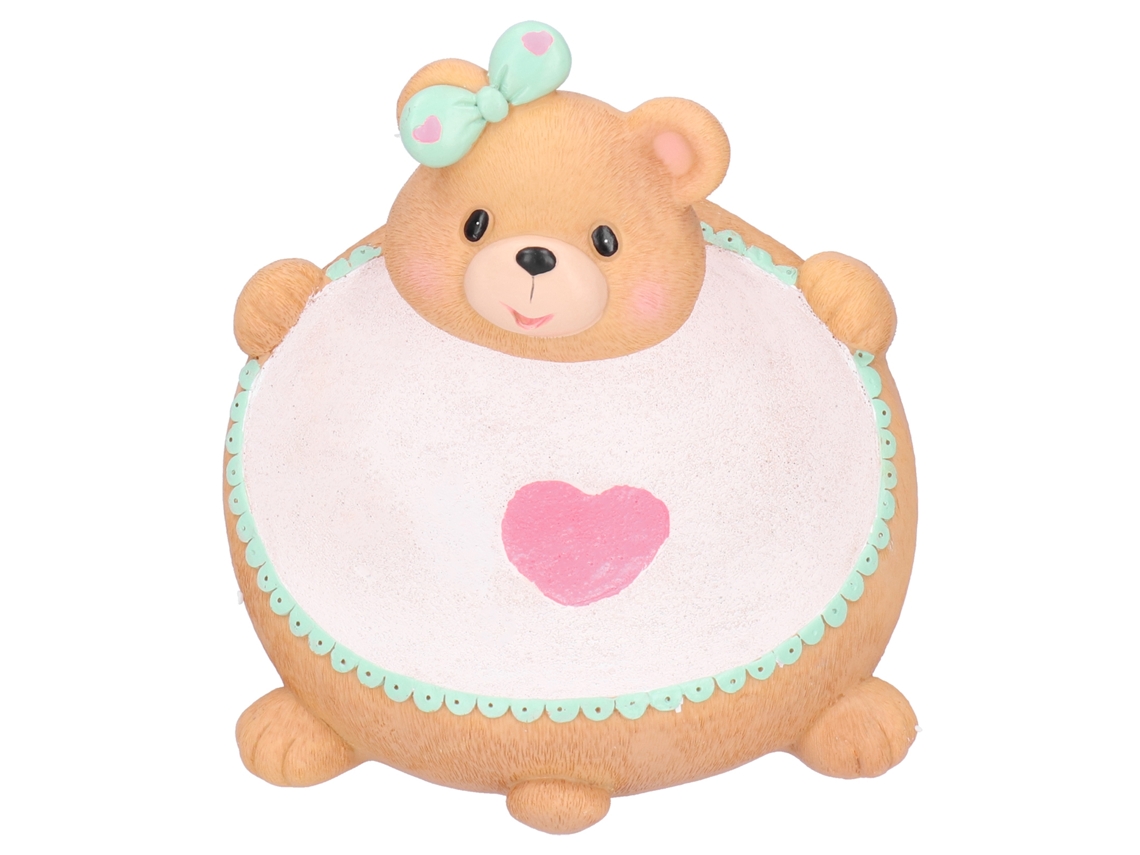 Ornamento Urso Resina com Recipiente de Armazenamento