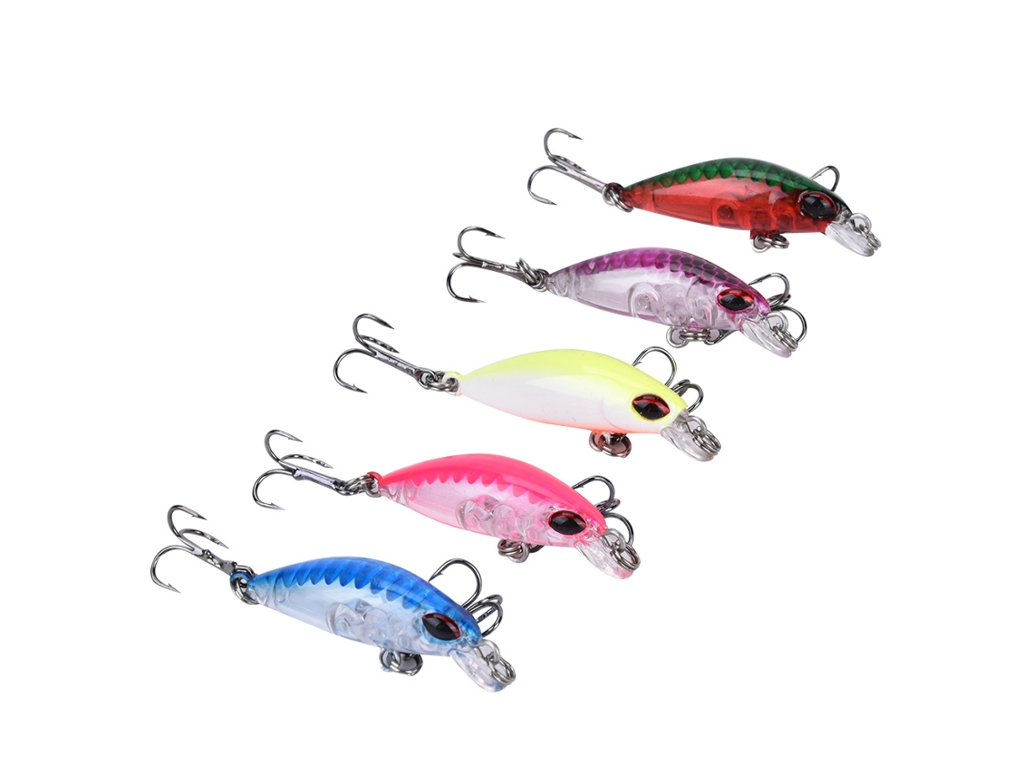 5pcs Isca Artificial Minnow Abs Pequena