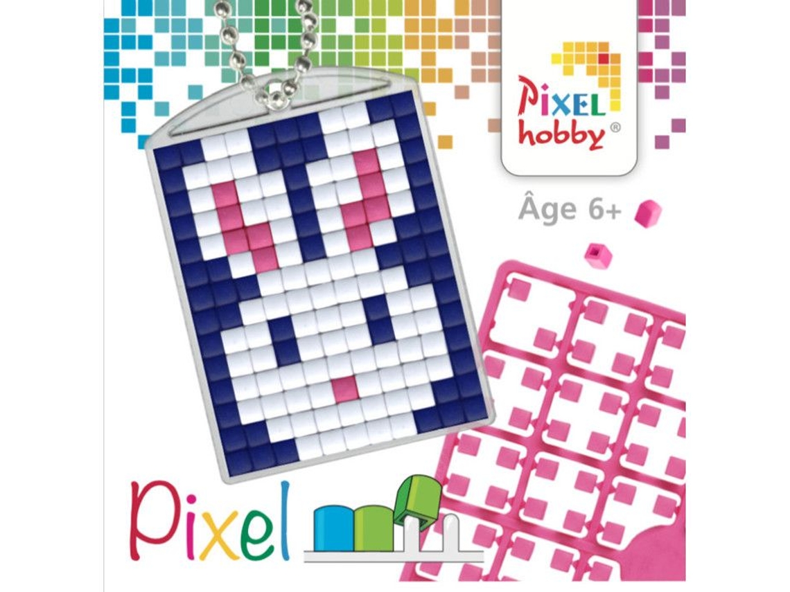 Kit Criativo Pixel Chaveiro 4x3cm Coelho Pixel Kit