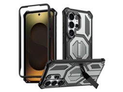 Capa Para Samsung Galaxy S26 Plus, Com Suporte E Carregamento Magnético, Resistente De Nível Militar Cinzento Panoona