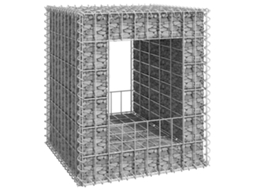 Vidaxl Poste/cesto Gabião 50x50x60 Cm Ferro