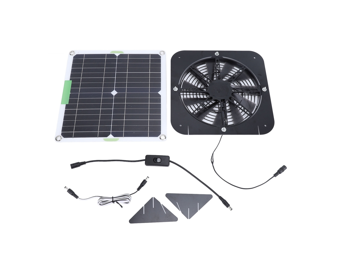 Ventilador Solar Primerox 100w 13,5 Polegadas para Galinheiro Estufa Casa de Animais