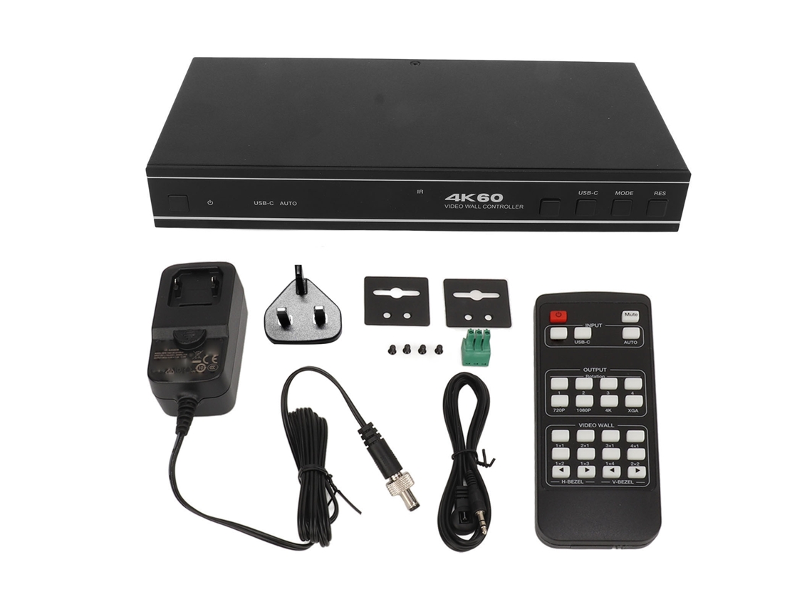 Controlador de Vídeo EOOCOO com múltiplas interfaces HDMI/USB C 4K/60Hz