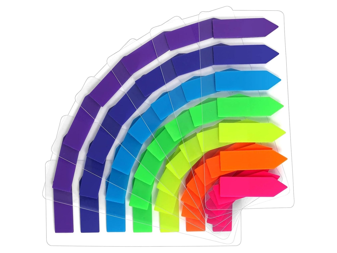 980 Marcadores Adesivos para Notas, Adequados para Marcar Papel (7 Cores) MDUG (arrow)