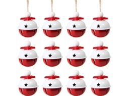 12 Sinos de Natal, Decoração Artesanal, Decoração de Festa Natal Casa