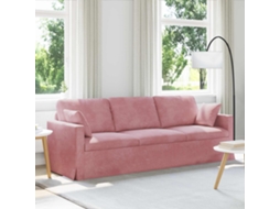 Vidaxl Sofá Rosa 228 X 78 X 80 Cm Veludo