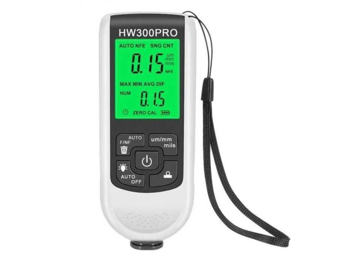 Mgt08032-Beam 2022 Hw-300Pro Medidor de Espessura de Revestimento Digital Automático Testador de Pintura de Carro 0.1 Mícron-0-2000 Vo YWEI