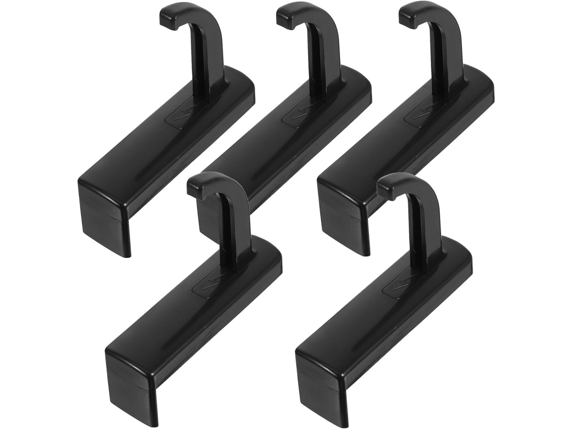 Suporte De Parede Fácil Instalar Para Fones Ouvido, Plástico Preto, Gancho De Proteção, Conjunto De 5 Peças, Design
