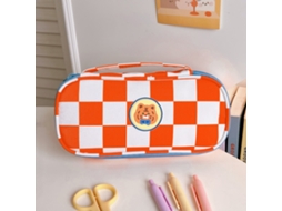 Estuche De Lápices Lindo Con Gran Capacidad Y Almacenamiento Multicapa Para Estudiantes Naranja Blanco Tigre