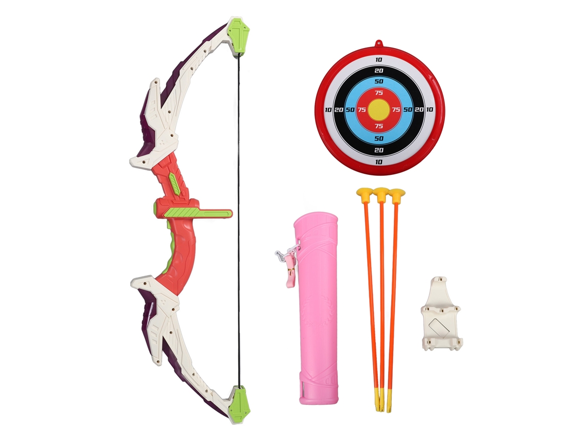 Aetheria-conjunto De Tiro Com Arco Infantil Com Ventosa Luzes Melhora Coordenação Rosa