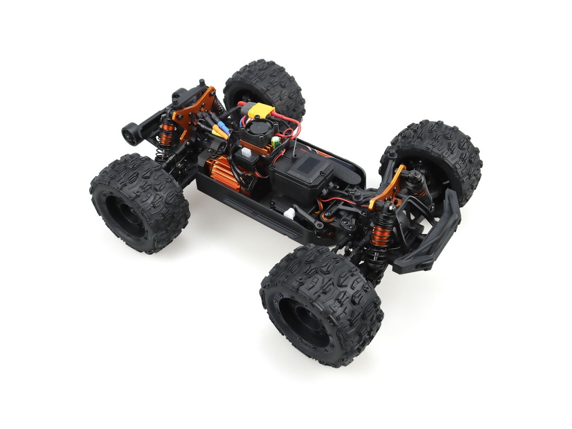 Carro Rc Zd Racing Mt16 Rtr 1/16 2.4g 4wd 80km/h Preto Brushless Desert Monster Off road Chassi Liga Led Proporcional Amortecedores Óleo MDUG