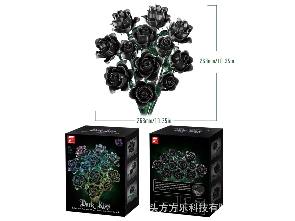(preto, 585 Peças) Blocos De Montar Educativos Em Formato De Flor Para Mesa - Brinquedo Decorativo