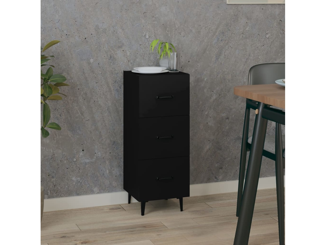 Aparador 34,5x34x90 cm Derivados de Madera Negra