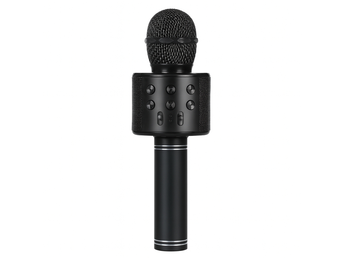 Microfone Com Coluna Bluetooth New Science Ws 858 Preto