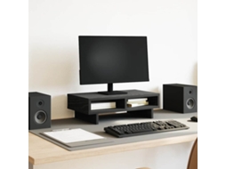 Vidaxl Suporte Monitor 50x27x15 Cm Derivados Madeira Carvalho Preto