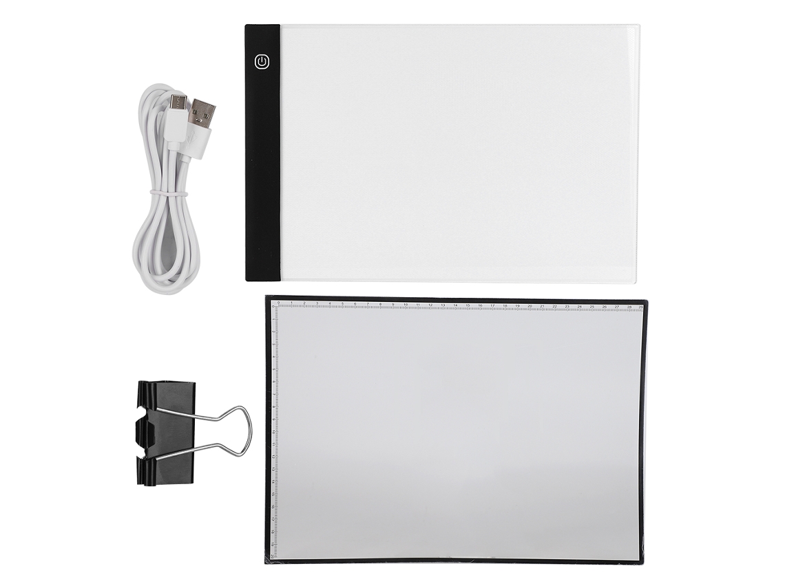 Caixa De Luz Led, Tablet De Desenho Desmontável, Com Regulagem De Brilho E Conexão Type C.