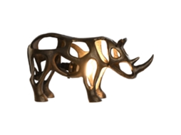 Luminária de Mesa Rhinoceros em Alumínio, 44x11x22cm ALEXANDRA HOUSE LIVING