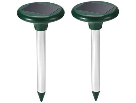Ruichenxi - Pacote de 2 repelentes solares ultrassônicos para toupeiras, repelentes à prova d'água para cobras, ratos, cobras e najas