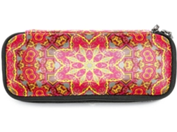 Estojo de lápis mandala colorido, design hippie mandala, organizador de lápis de grande capacidade, escolar.