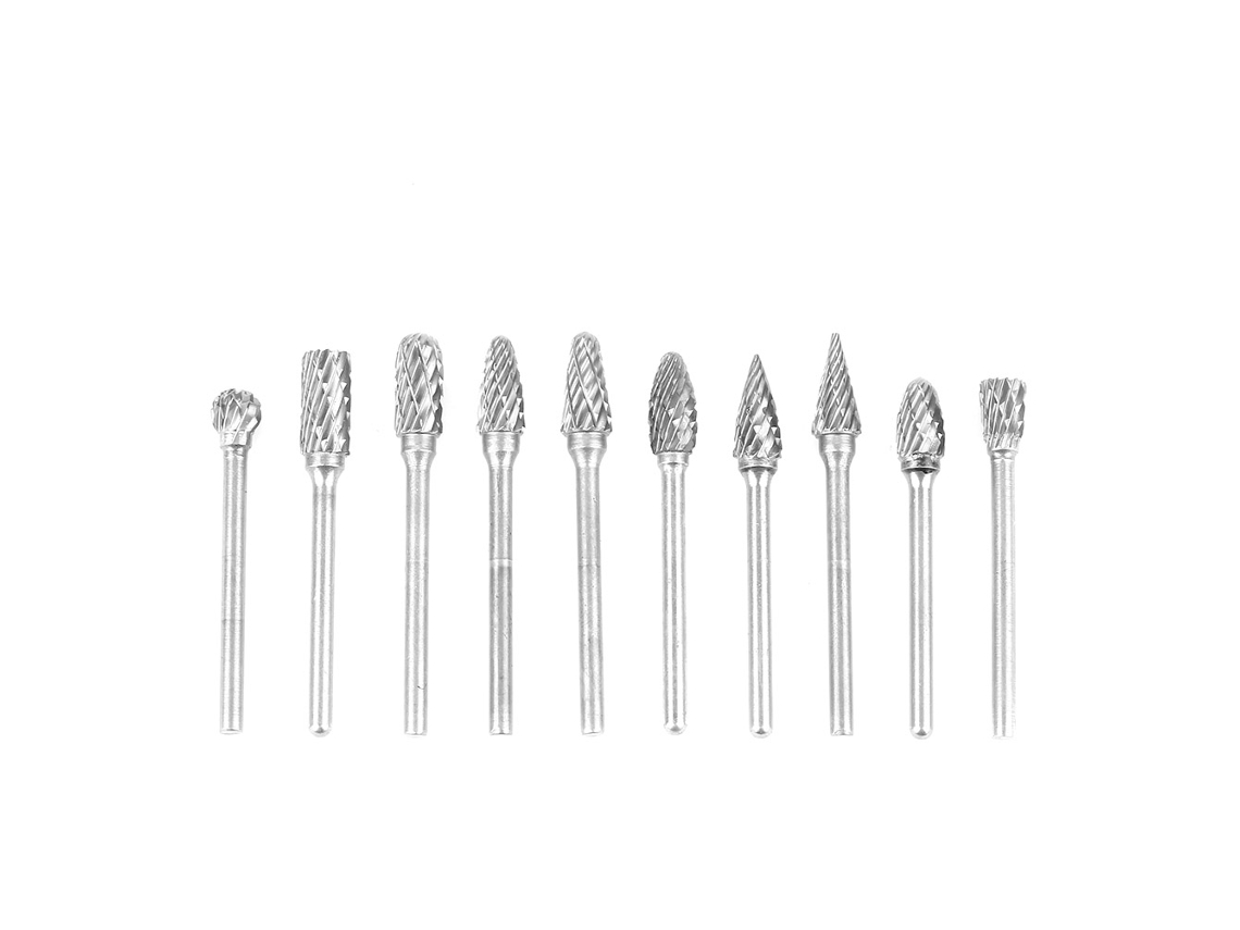 10 Peças De Brocas Rotativas De Carbeto De Tungstênio Ferramentas De Gravura Para Metal (3*6mm)
