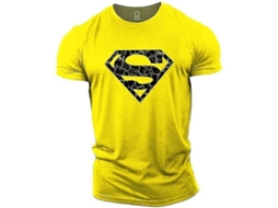 Camiseta De Algodão 100% Alta Qualidade, Ajuste Confortável Para Academia E Uso Diário, Tamanhos S A Xxl Amarelo