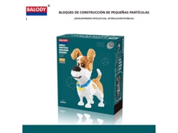 Miniatura de Brinquedo de Montar em Blocos, Representando um Cachorro e um Gato de Desenho Animado MDUG (estilo 2)