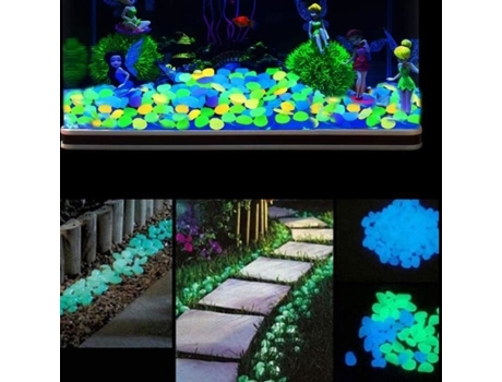 200 Peças De Pedras Luminosas Multicoloridas Para Jardim Decorativas E Fluorescentes Para Passarelas. Dlzaoao
