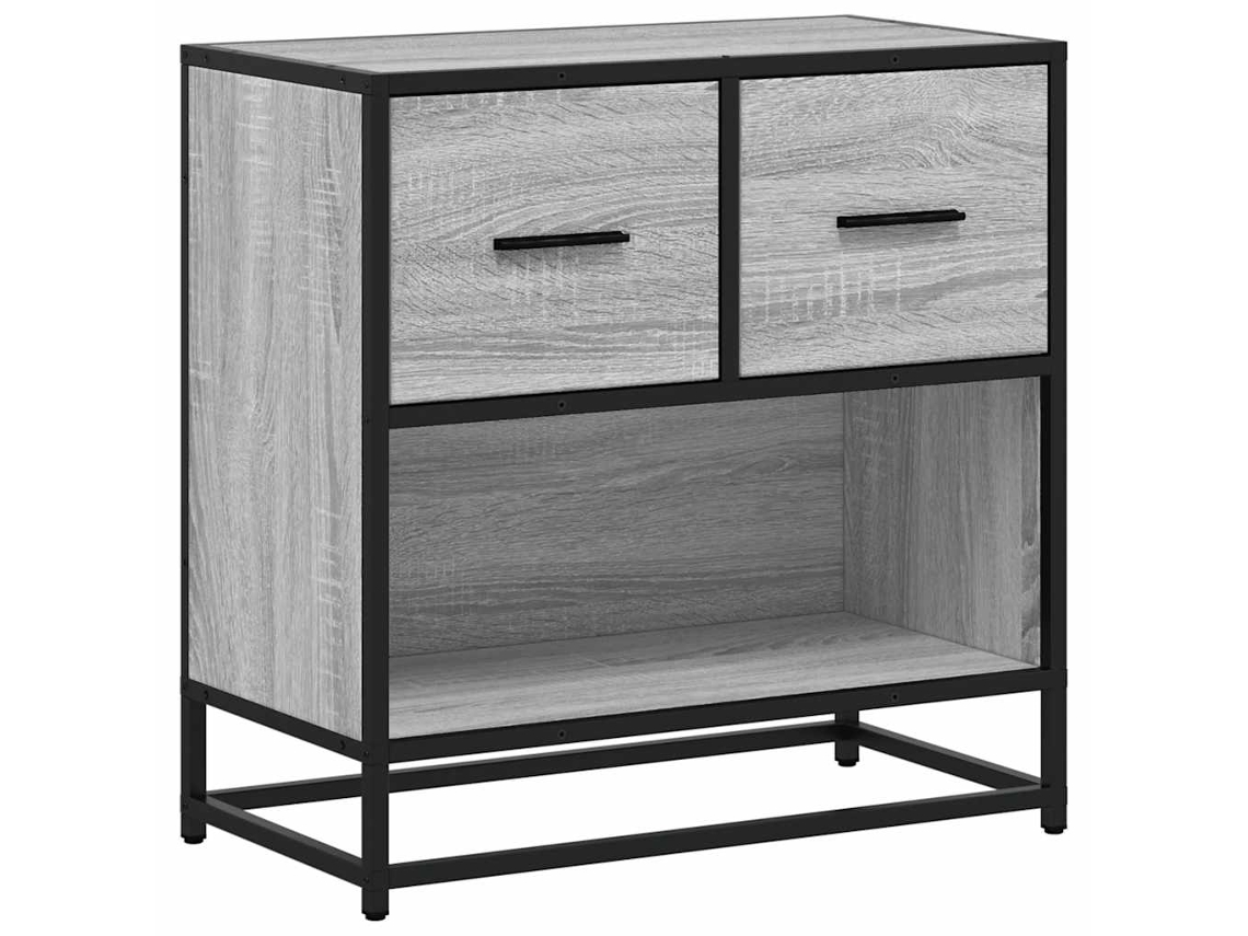 Bedside Cabinet, Bedside Cabinets Vidaxl Cinzeto Madeira Processada (n/a)
