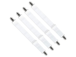 Prendedores De Lençol Ajustáveis ​​ (pacote Com 4, Brancos) Aquaforge (65cm 200cm)
