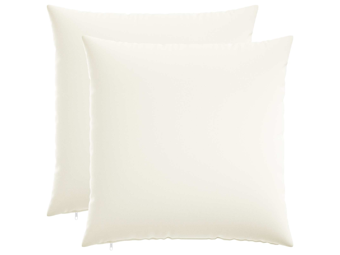 Vidaxl Almofada Com Travesseiro Heerlen 2 Unid. Branco Tecido