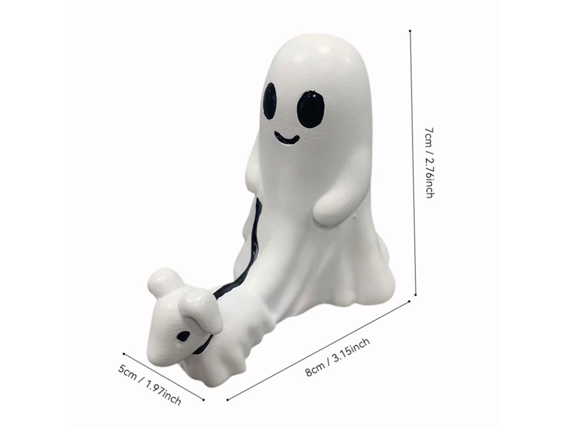 Lurelia Cachorros Fantasmas Halloween Fofo Em Resina Para Jardim, Casa E Festa