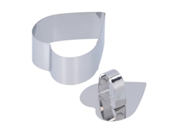 Anel Para Mousse De Bolo Aço Inoxidável Cortador De Bolos Para Saladas E Pastelaria Ferramenta De Confeitaria Coração 4x8x7,5 Cm