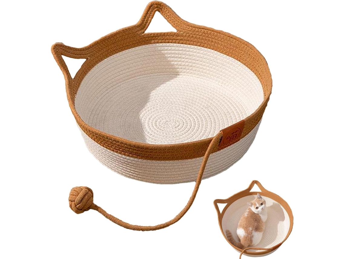 Cama Cesto Artesanal Com Orelhas Decorativas