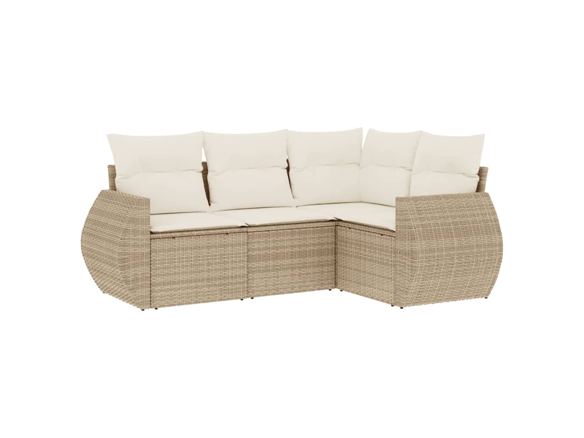 Garden Sofa Set, Garden Sofa Sets Vidaxl Bege Rattan / Vime (n/a)