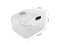 Recipiente Hermético para Arroz Transparente com Capacidade Grande 33lb Balde de Arroz Seguro e Anti umidade S/MARCA