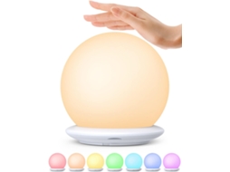 Luz Noturna Infantil Recarregvel Com Controle Por Toque, Temporizador E 8 Cores Rgb Para Bebs E Crianas. Aquaforge