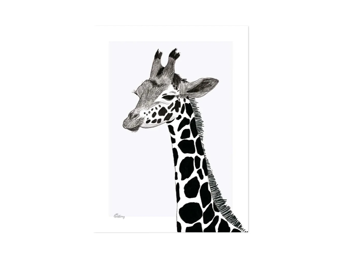 Lilipinso Cartaz Girafa Preto Branco