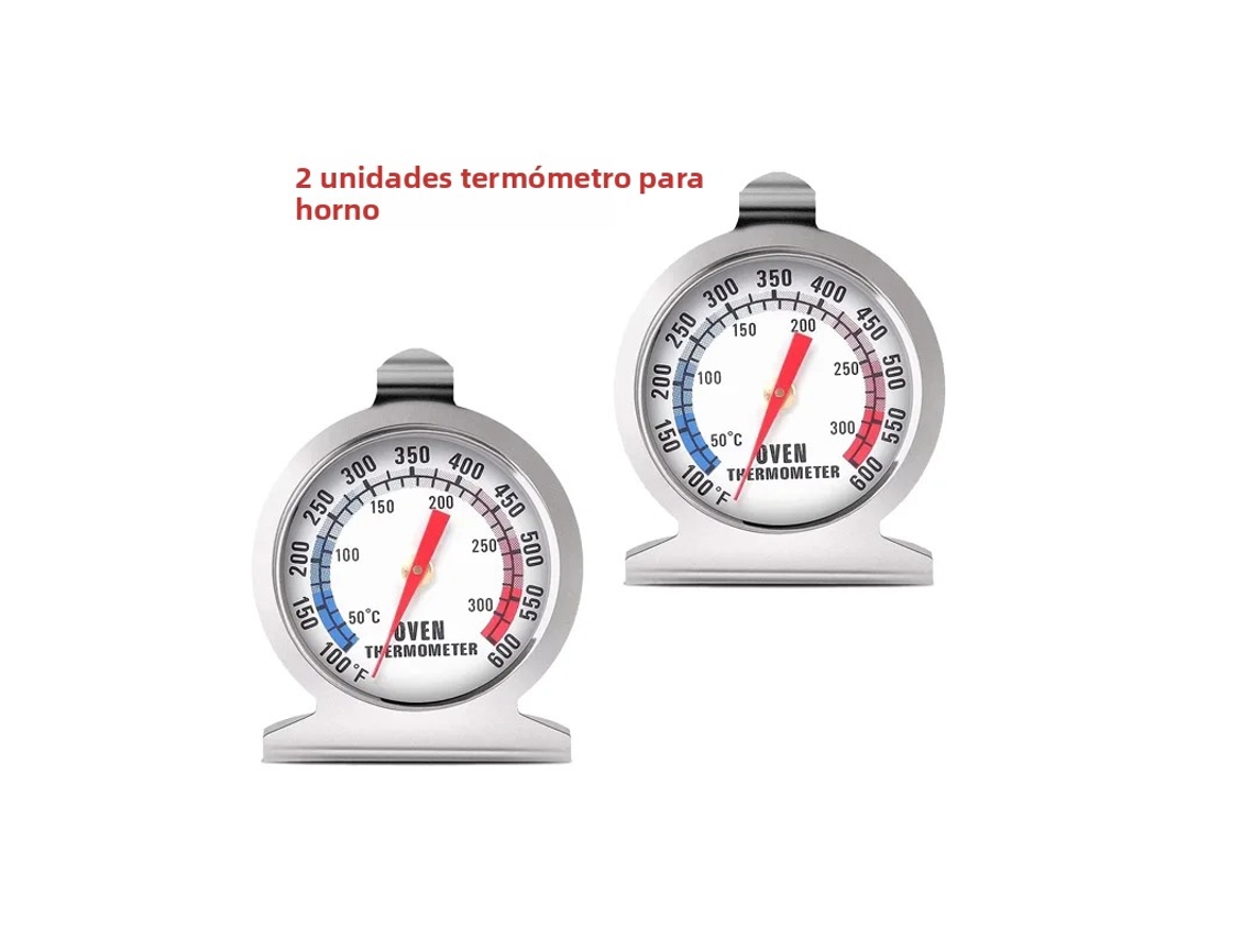 Termômetro para Forno Freezer e Churrasco MDUG, aço inoxidável, 2 peças