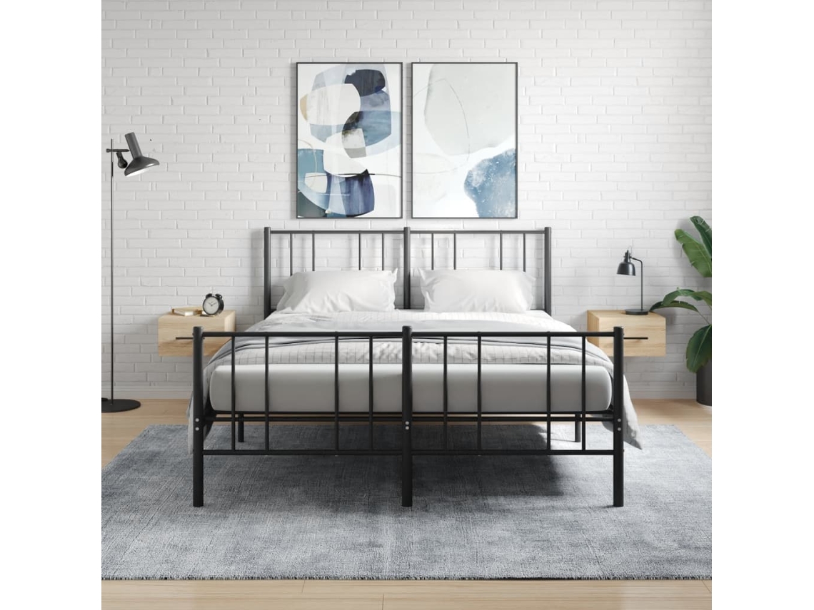 Wall-mounted Bedside Cabinet, Wall-mounted Bedside Cabinets Vidaxl Marrom Madeira Processada (n/a)