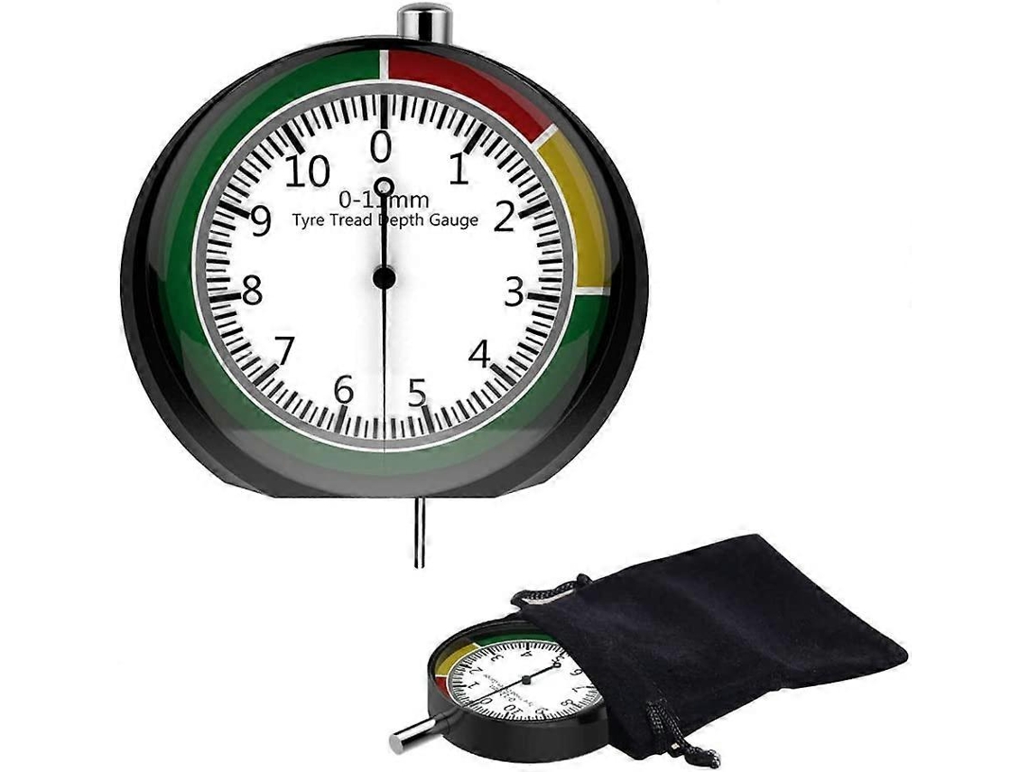 Calibre de Profundidad de Neumático 0.11mm, para Medição, com Estojo, Aço Inoxidável, Precisão 0.1mm, Universal S/MARCA