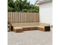 Vidaxl Conjunto De Sofás Para Exterior 8 Pcs Natural E Bege