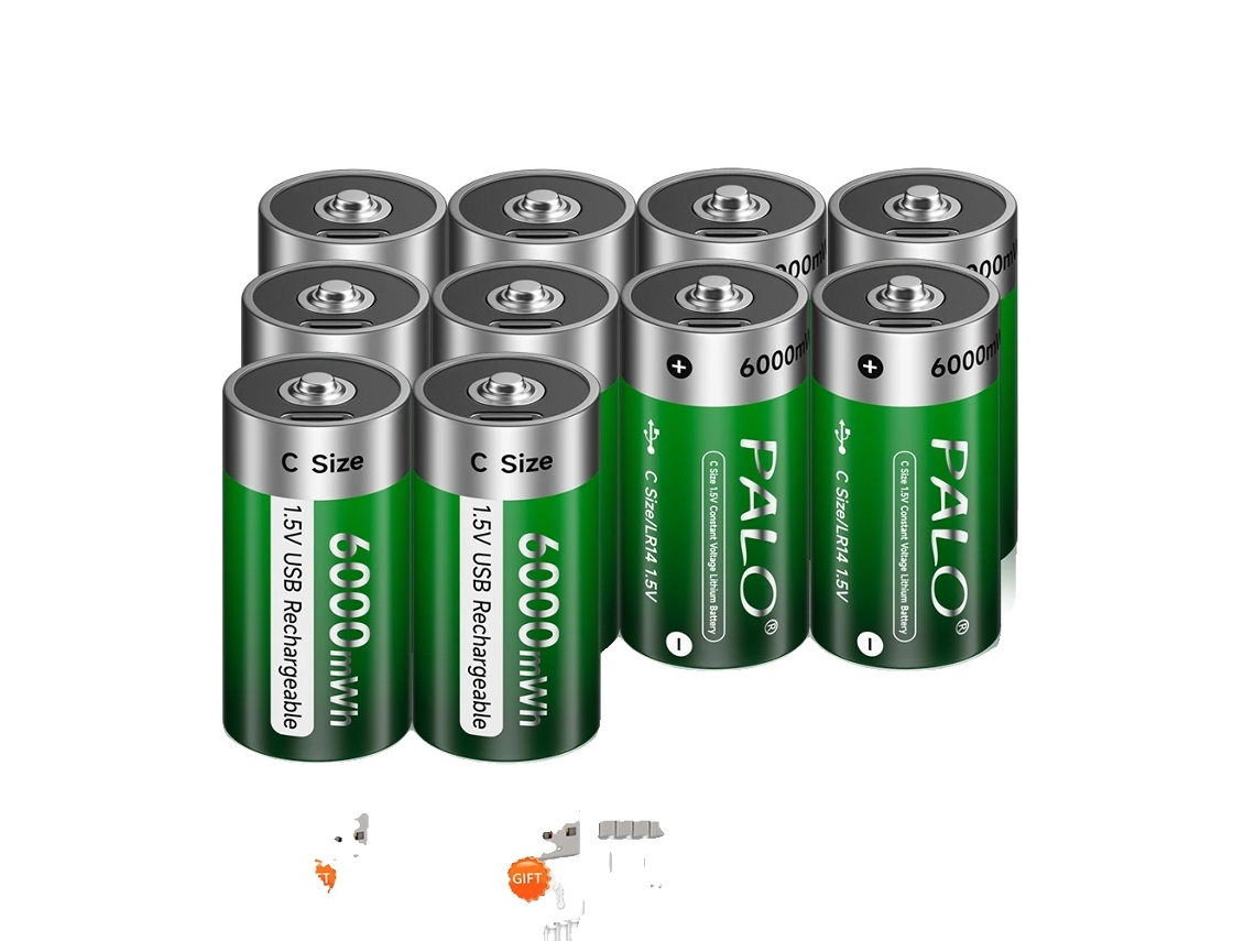 Bateria Li Ion Tipo C Palo, Capacidade De 6000mwh, Recarregável,10pcs Bateria Oem