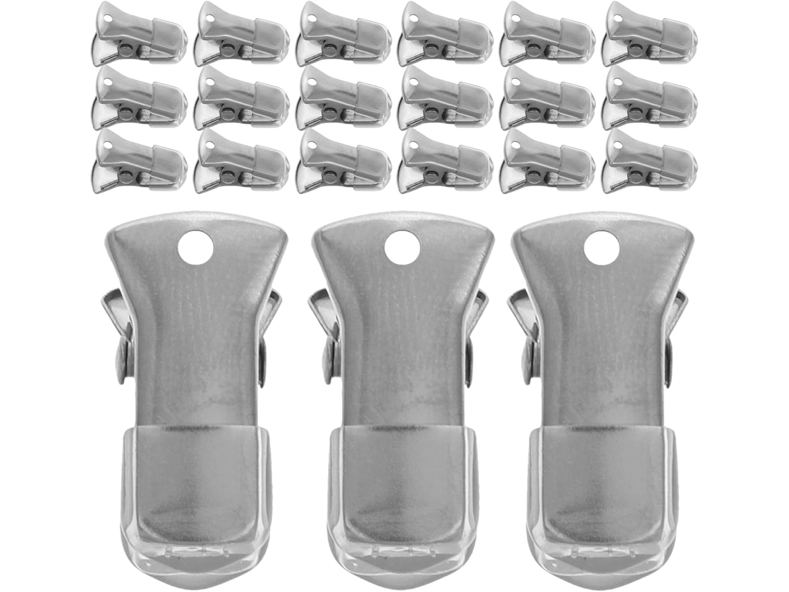 Coheali 50 Peças De Prendedores Metal Tipo Jacaré Para Roupas, Cadarços, Óculos, Prendedores Planos Antiderrapantes Para