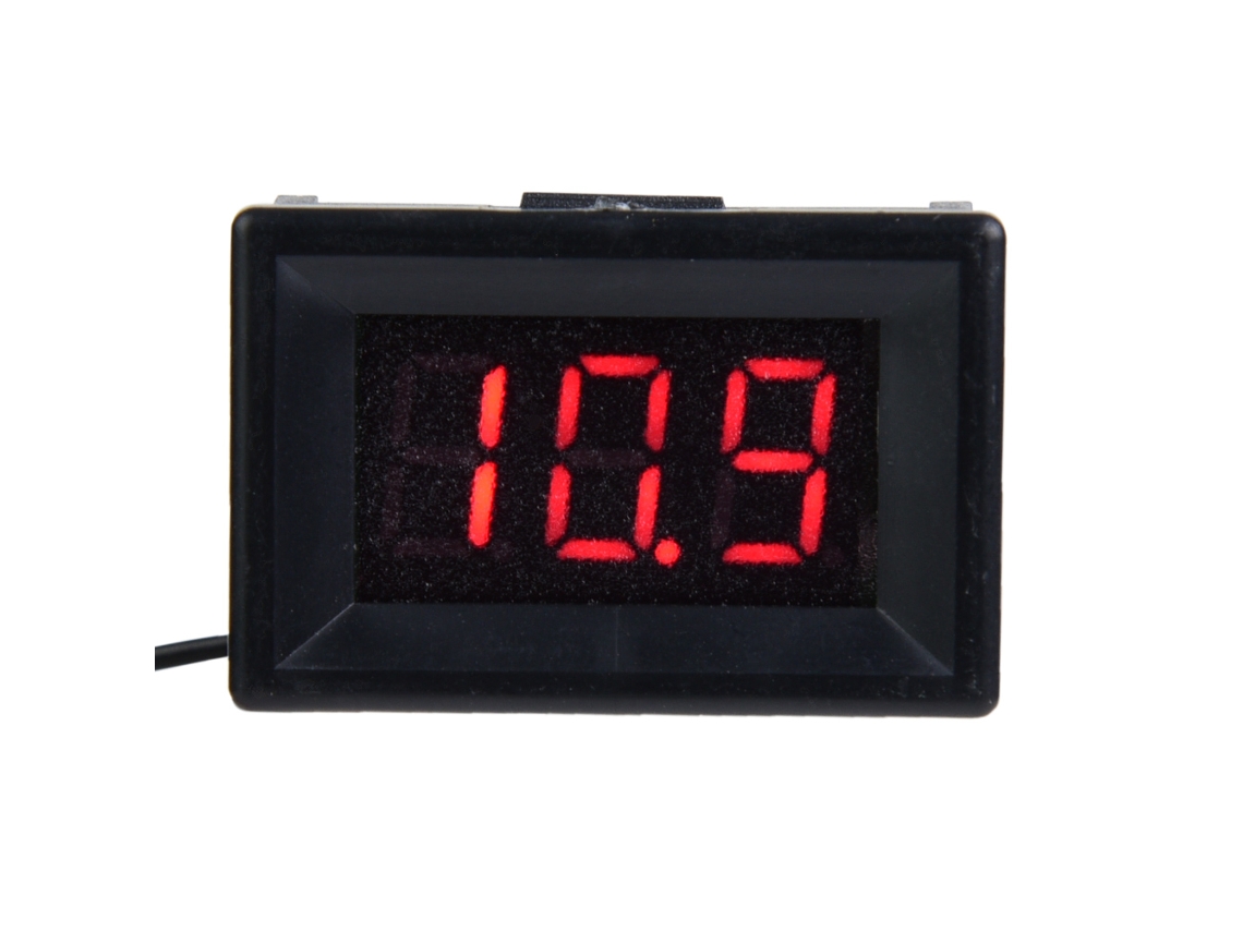 2026 voltímetro Digital de 2 Fios Dc 2.4 30v com Display Led 0.36 Polegadas À Prova D'água Vermelho
