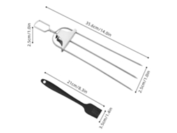 Espeto Inox Semi automático Churrasco 3 Pontas