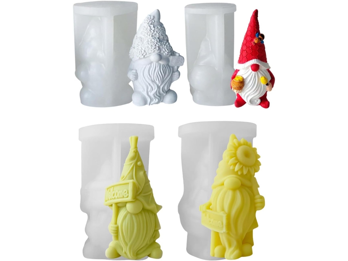 Molde De Silicone Para Decorar Um Papai Noel Anão, Resina Epóxi, Enfeites, Decoração, Ferramenta