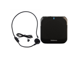 Rolton K400 Mini Megafone Alto-falante com Amplificador de Voz, Suporta Rádio FM, Cartão TF e MP3 Slowmoose (Preto)