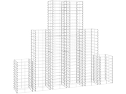 Gabion Basket, Gabion Baskets Vidaxl Prateado Aço (n/a)